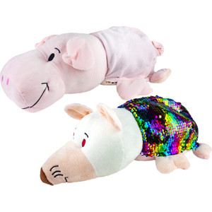 

Мягкая игрушка 1Toy Вывернушка Свинья-Крыса с пайетками на спинке Крысы Т16581, Вывернушка Свинья-Крыса с пайетками на спинке Крысы Т16581