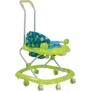 

Ходунки Farfello 5020 с родит. ручкой зелёный, принт круги, 5020/Р2, 5020 с родит. ручкой зелёный, принт круги, 5020/Р2