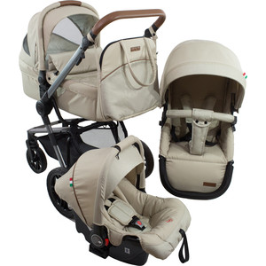 

Коляска модульная 3 в 1 Farfello Zuma Trio Comfort бежевый / beige, Zuma Trio Comfort бежевый / beige