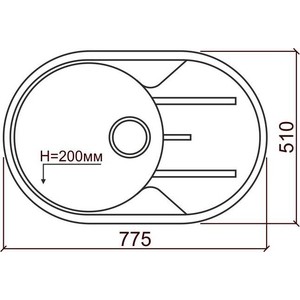 фото Кухонная мойка tolero r-116 №701 серый (472922)