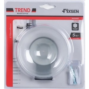 Мыльница Fixsen Trend черный, стекло (FX-97808)
