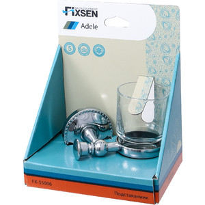 Подстаканник Fixsen Adele со стаканом одинарный, хром (FX-55006)