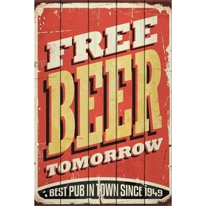 

Картина на дереве Дом Корлеоне Free Beer Tomorrow 120x180 см, Free Beer Tomorrow 120x180 см