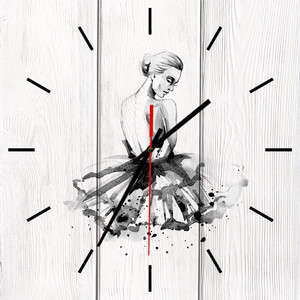 фото Настенные часы дом корлеоне балерина 60x60 см