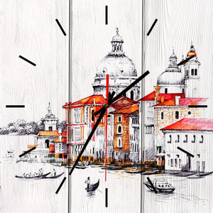 фото Настенные часы дом корлеоне венеция 50x50 см