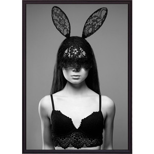 фото Постер в рамке дом корлеоне девушка в маске с ушками 21x30 см