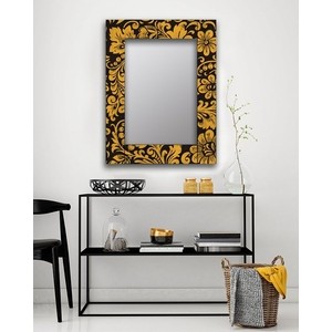 фото Настенное зеркало дом корлеоне желтые цветы 75x110 см
