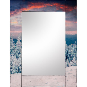 фото Настенное зеркало дом корлеоне зима 65x80 см
