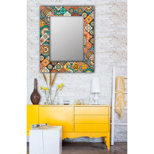 фото Настенное зеркало дом корлеоне индийская плитка 50x65 см