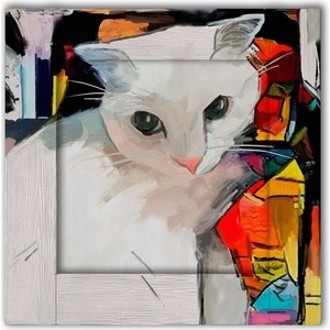 

Картина с арт рамой Дом Корлеоне Кошка 55x55 см, Кошка 55x55 см