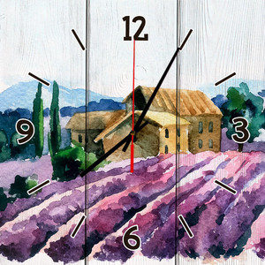 Настенные часы Дом Корлеоне Лавандовое поле 50x50 см