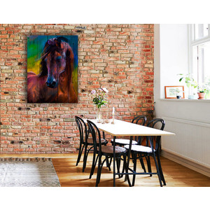 Картина на дереве Дом Корлеоне Лошадь Акварель 40x60 см - фото 2