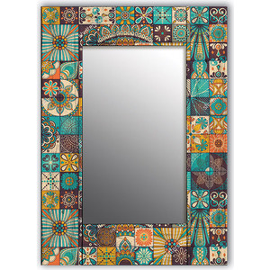 фото Настенное зеркало дом корлеоне мозаика 50x65 см