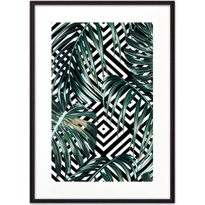 Постер в рамке Дом Корлеоне Пальмовые листья графика 21x30 см - фото 1