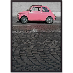 Постер в рамке Дом Корлеоне Розовый автомобиль 40x60 см