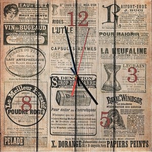 Настенные часы Дом Корлеоне Старая газета 50x50 см