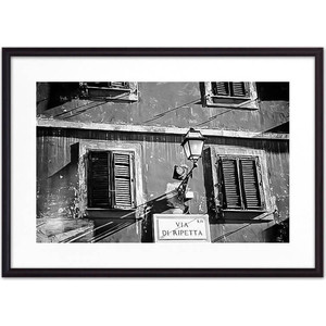 фото Постер в рамке дом корлеоне фонарь на via di ripetta 21x30 см