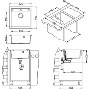 фото Кухонная мойка alveus formic 20 коричневая (1103764)