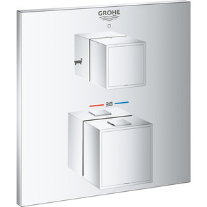 Термостат для ванны Grohe Grohtherm Cube накладная панель, для 35600 (24155000) термостат для ванны grohe grohtherm cube накладная панель для 35600 суперсталь 24155dc0