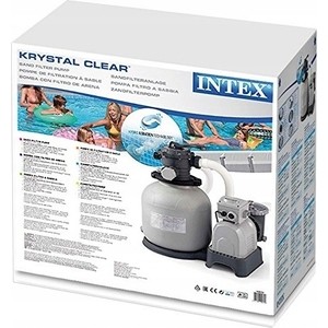 фото Песочный фильтр-насос intex 26652, krystal clear, 12,0м3/ч, резервуар для песка 55кг