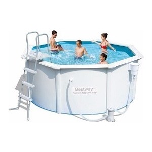 фото Каркасный бассейн bestway 56571 bw, стальной hydrium pool set 360х120 см 10990л, фильтр-насос 2006 л/ч , лестница,