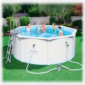 фото Каркасный бассейн bestway 56574 bwhydrium pool set 360х120 см 10990л, песоч.фил.-насос 2006 л/ч , лестица