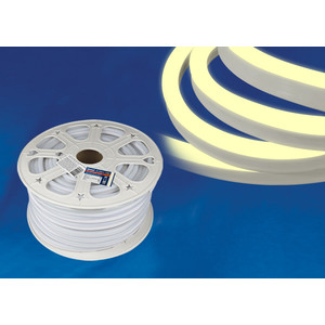 фото Светодиодная влагозащищенная лента uniel uls-n21-2835-120led/m-8mm-ip67-220v-8w/m-50m-ww