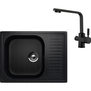 

Кухонная мойка и смеситель EcoStone ES-018 Kaiser Decor черная (ES-18-308, 40144-9), ES-018 Kaiser Decor черная (ES-18-308, 40144-9)