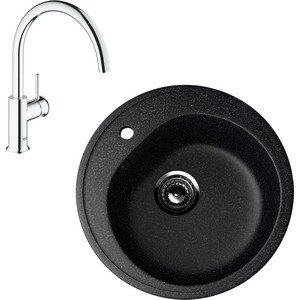 

Кухонная мойка и смеситель EcoStone ES-011 Grohe BauClassic черная (ES-11-308, 31234000), ES-011 Grohe BauClassic черная (ES-11-308, 31234000)