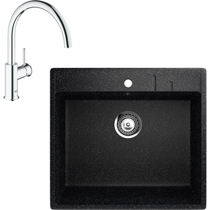 

Кухонная мойка и смеситель EcoStone ES-15 Grohe BauClassic черная (ES-15-308, 31234000), ES-15 Grohe BauClassic черная (ES-15-308, 31234000)