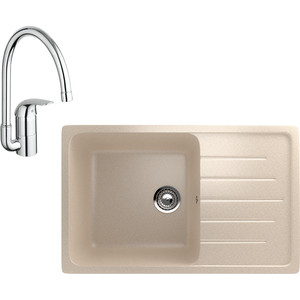 

Кухонная мойка и смеситель EcoStone ES-019 Grohe Euroeco бежевая (ES-19-328, 32752000), ES-019 Grohe Euroeco бежевая (ES-19-328, 32752000)