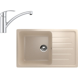 

Кухонная мойка и смеситель EcoStone ES-019 Grohe Eurosmart бежевая (ES-19-328, 33281002), ES-019 Grohe Eurosmart бежевая (ES-19-328, 33281002)