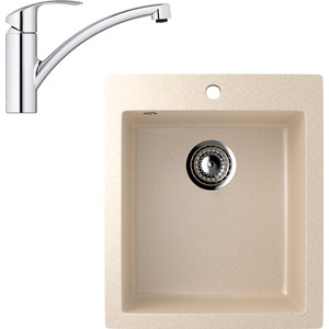 

Кухонная мойка и смеситель EcoStone ES-014 Grohe Eurosmart бежевая (ES-14-328, 33281002), ES-014 Grohe Eurosmart бежевая (ES-14-328, 33281002)