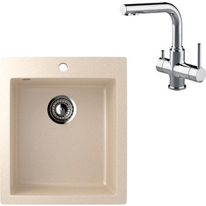 

Кухонная мойка и смеситель EcoStone ES-014 Lemark Comfort бежевая (ES-14-328, LM3061C), ES-014 Lemark Comfort бежевая (ES-14-328, LM3061C)