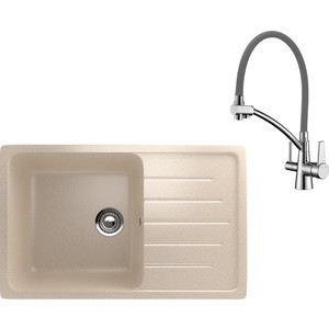 

Кухонная мойка и смеситель EcoStone ES-019 Lemark Comfort бежевая (ES-19-328, LM3071C-Gray), ES-019 Lemark Comfort бежевая (ES-19-328, LM3071C-Gray)