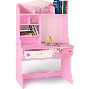Стол ABC-KING Princess розовый с надстройкой