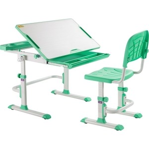 Комплект парта + стул трансформеры FunDesk Disa green cubby