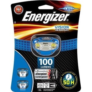 

Фонарь налобный ENERGIZER ENR HL Vision + 3xAAA, ENR HL Vision + 3xAAA
