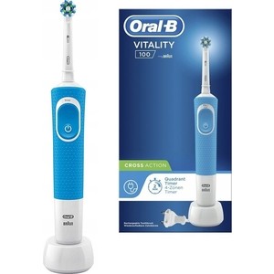 фото Электрическая зубная щетка oral-b vitality pro crossaction blue (d100.413.1)