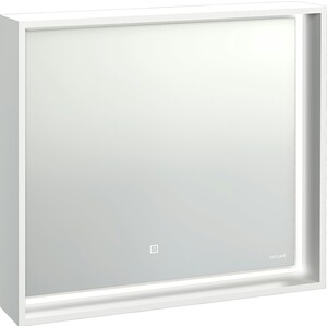 Зеркало Cersanit Louna 80 с подсветкой, белое (SP-LU-LOU80-Os) зеркало mixline бруклин 60 с подсветкой белое 4630099745085