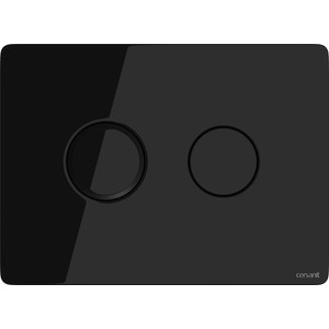 Клавиша Cersanit Accento Circle черная глянцевая (P-BU-ACN-CIR-PN/Bl/Gl) кнопка смыва cersanit accento square стекло белая 63530