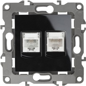 фото Розетка комбинированная rj45+rj11 эра 12-3109-06