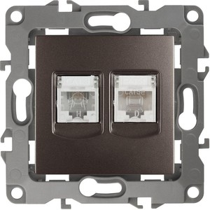 фото Розетка комбинированная rj45+rj11 эра 12-3109-13