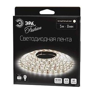 фото Светодиодная лента эра ls3528-60led-ip20-ww-5m