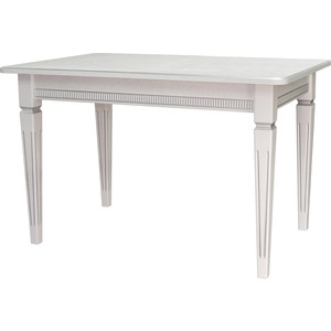 Стол обеденный Мебелик Васко В 89Н белый/серебро 120x80 (П0003631) стол обеденный мебелик васко в 89н белый серебро 120x80 п0003631