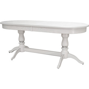 Стол обеденный Мебелик Тарун 5 белый/серебро 190/250x84 (П0003523) стол обеденный мебелик васко в 86н белый серебро 120 170x80 п0003526