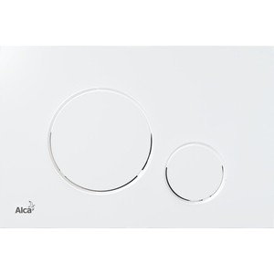 Кнопка смыва AlcaPlast белая (M670) звукоизоляционная плита alcaplast для напольных унитазов и биде m920