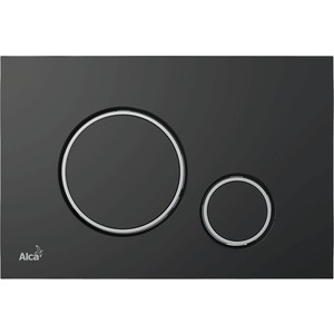 Кнопка смыва AlcaPlast Slim черный-матовый (M778) кнопка смыва grohe skate cosmopolitan с зеркальной поверхностью 389160a0