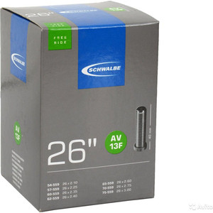 

Камера велосипедная SCHWALBE AV13F TR4 FREERIDE 54/75-559, 26x2.1525-3.0 40mm автовентиль 10425790, AV13F TR4 FREERIDE 54/75-559, 26x2.1525-3.0 40mm автовентиль 10425790