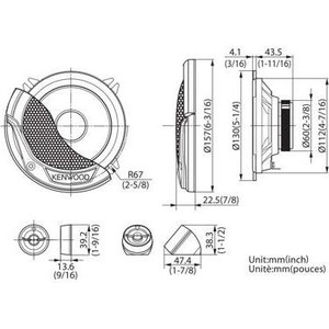 Автоакустика Kenwood KFCE130P